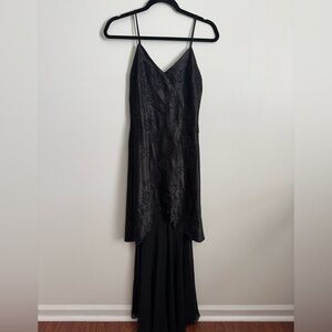 Maria Bonita 90s vintage beaded black gown